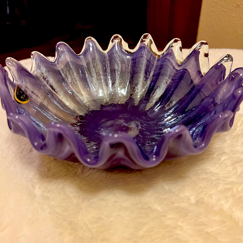Murano Lavorazione Art Glass Bowl